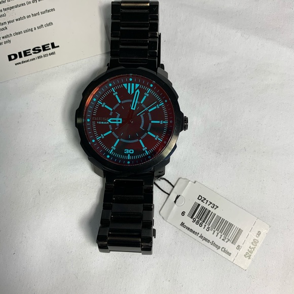 DIESEL Men's DZ1737 Machinus Black IP Watch - Picture 9 of 11